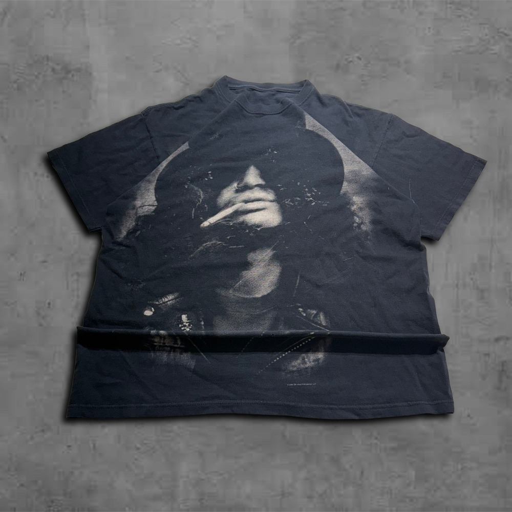 Y2K Oversized Boxy Black Slash Streetwear Tee